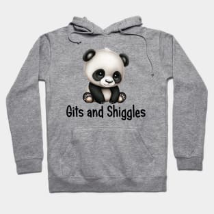 Gits and Shiggles - Funny Saying with Cute Baby Panda Bear Hoodie